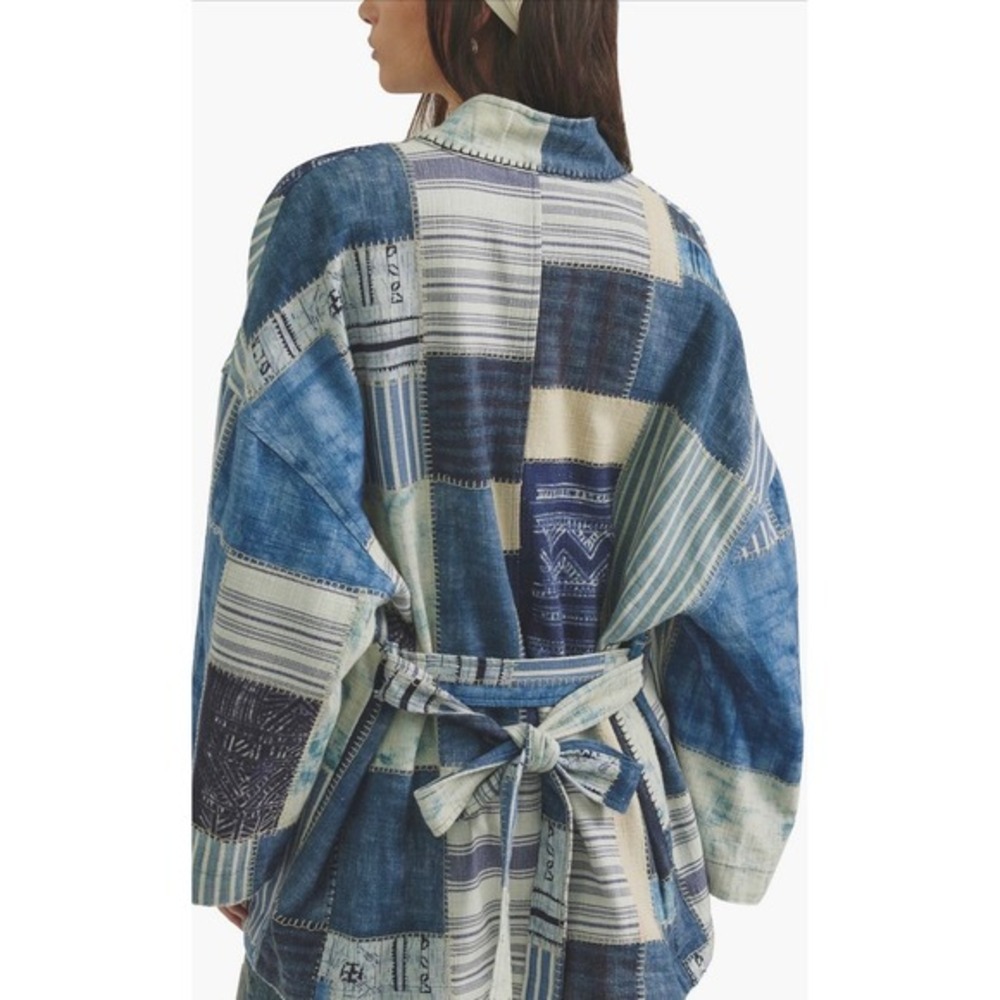 We the Free Evie Patchwork Indie Folk Kimono robe jacket NWOT